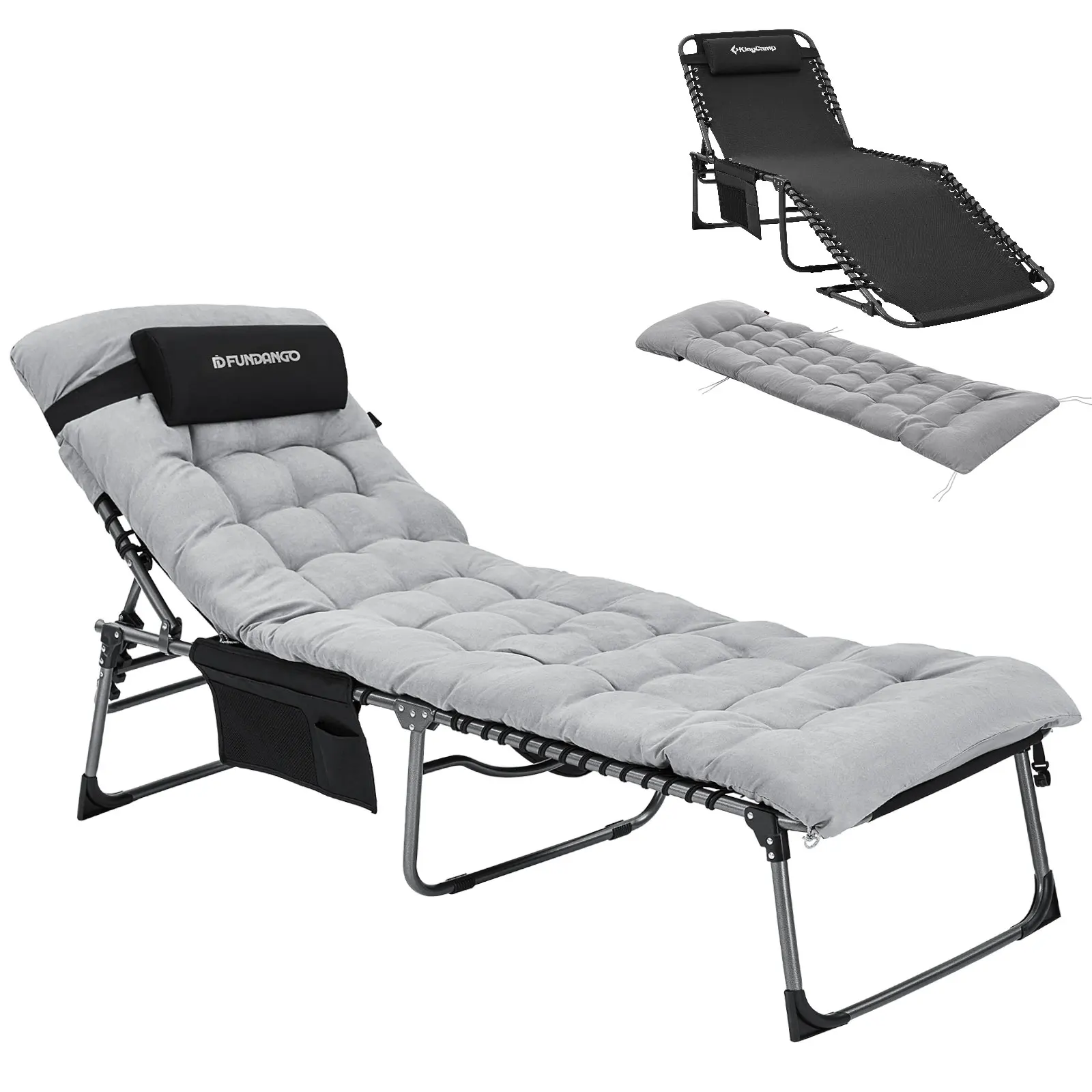 KingCamp Oversized Zero Gravity Chair, Lounge Chair With Removable Cushion,  Reclining Patio Chairs Recliner For Indoor Outdoor