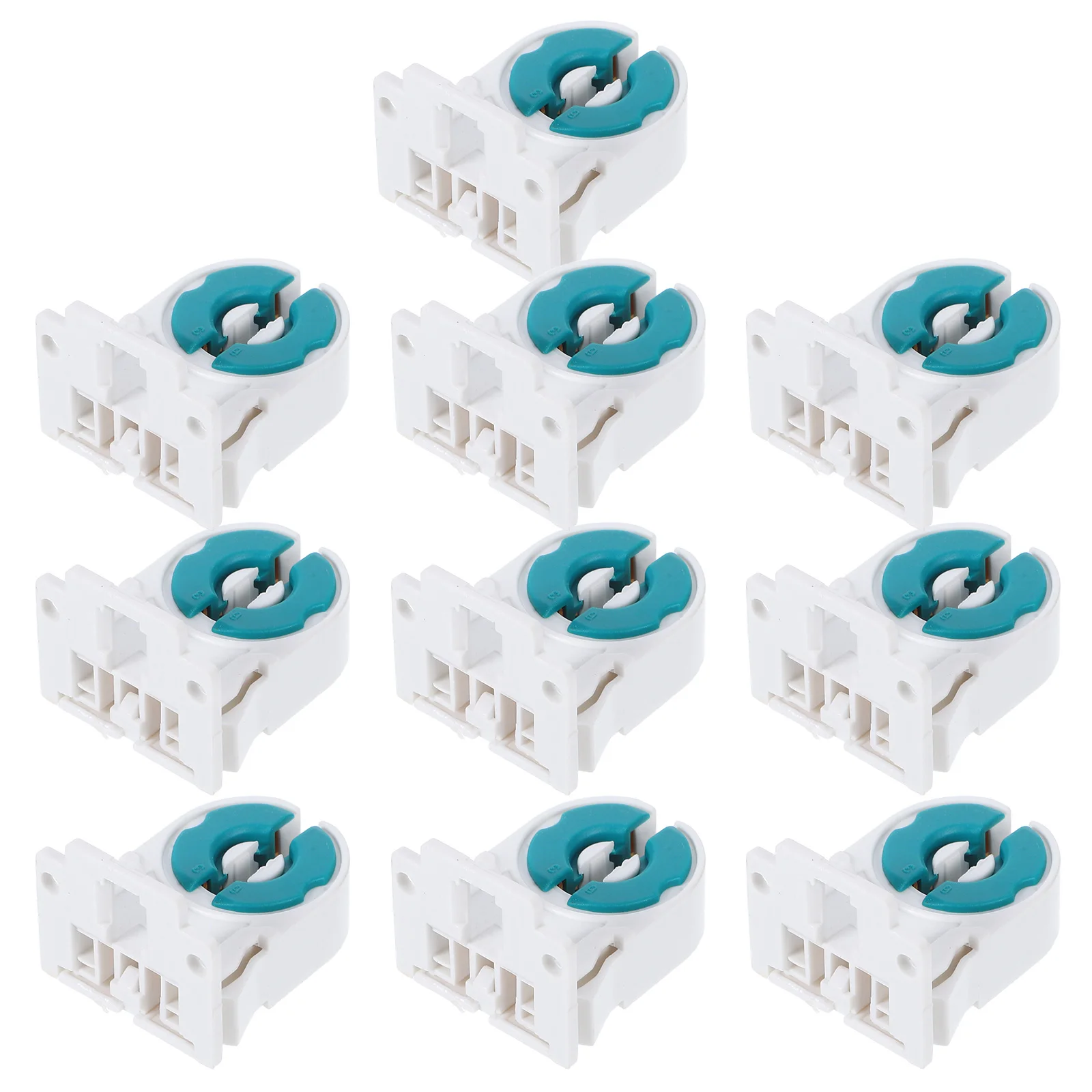 

10pcs Grille Lamp Holder Socket Holders Fluorescent Tube Replacement Light Parts LED Bulb Head Ceiling ABS Lamp Base
