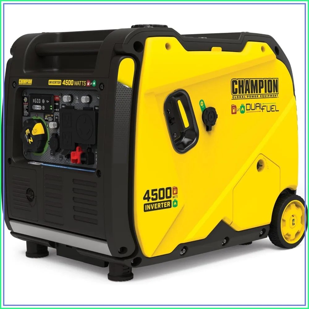 4500-Watt Dual Fuel Electric Start Portable Inverter Generator for Home Backup Camping RV