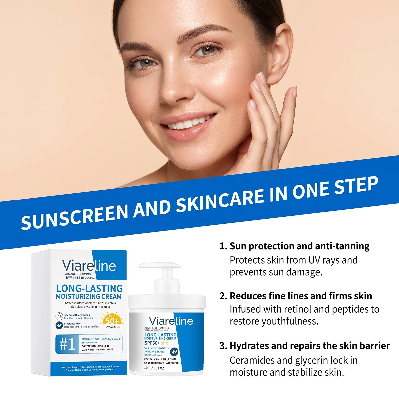 Viareline SPF50+ Nemlendirici  - Face Moisturizer Spf incelemesi ve fiyatı