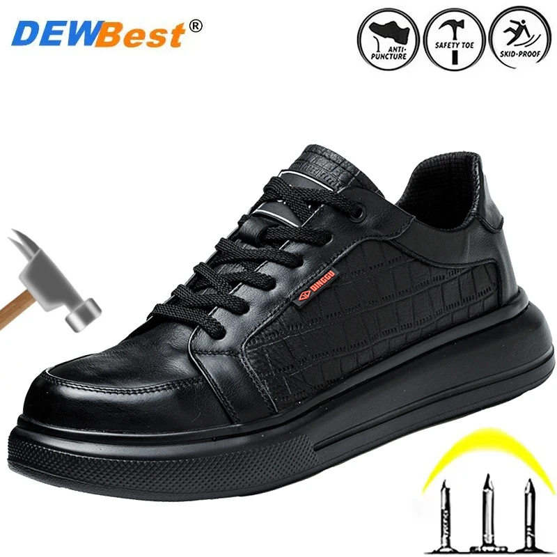 Electrician insulated shoes 6kv anti-smash anti-puncture construction site safety shoes work shoes cowhide shoes for men