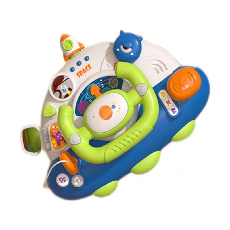 Steering Wheel Toy Creative Steering Wheel Copilot Toy Simulated Driving Controller Musical Educational Sounding Toy Toddler