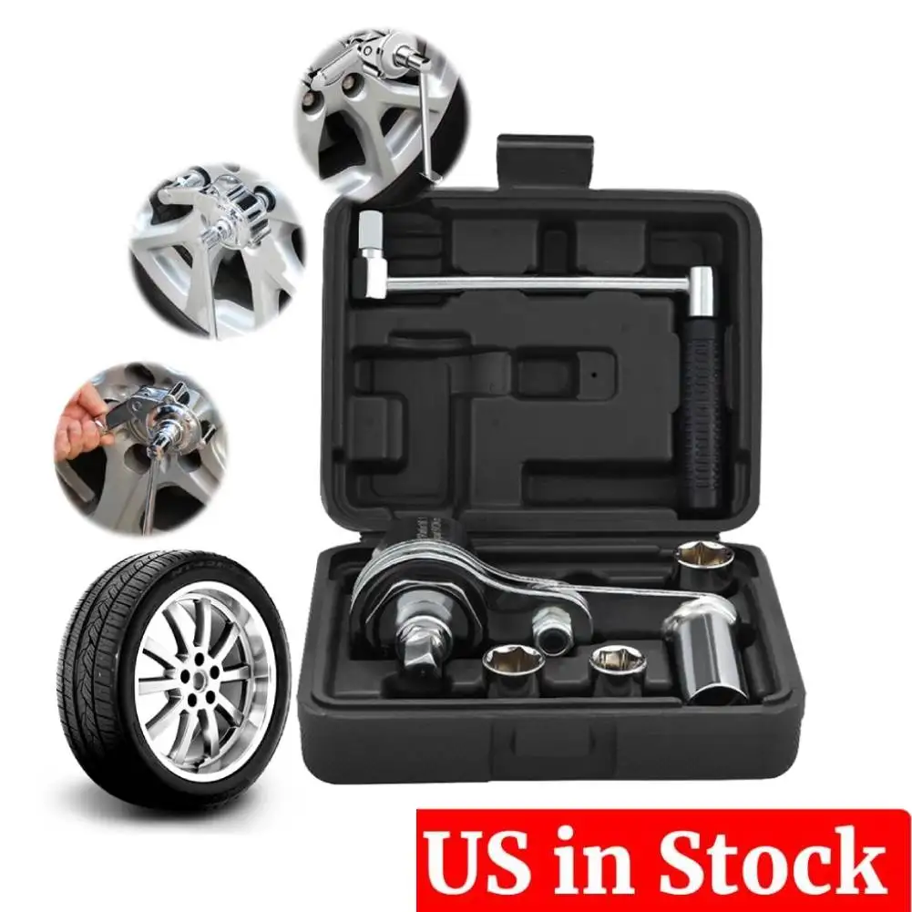 

Chrome Vanadium Steel Wrench Booster Tire Nut Remover with 17mm/19mm/21mm Sockets Auto Tire Disassembly Repair Tool Kits Wrench