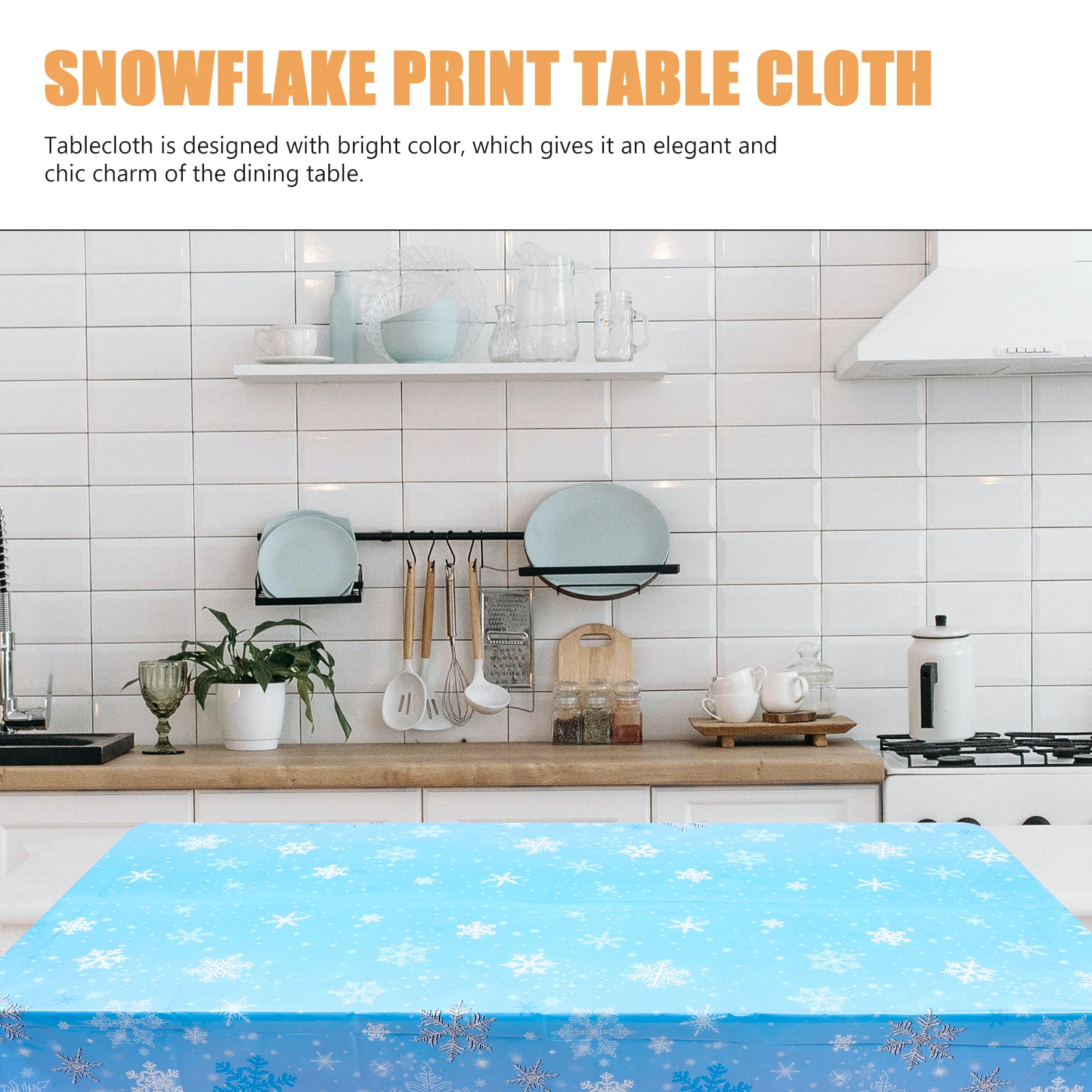 

3pcs Snowflake Tablecloth 130x220 Birthday Party Decor Cute Cartoon Print Plastic Theme Banquet Baby Home Use