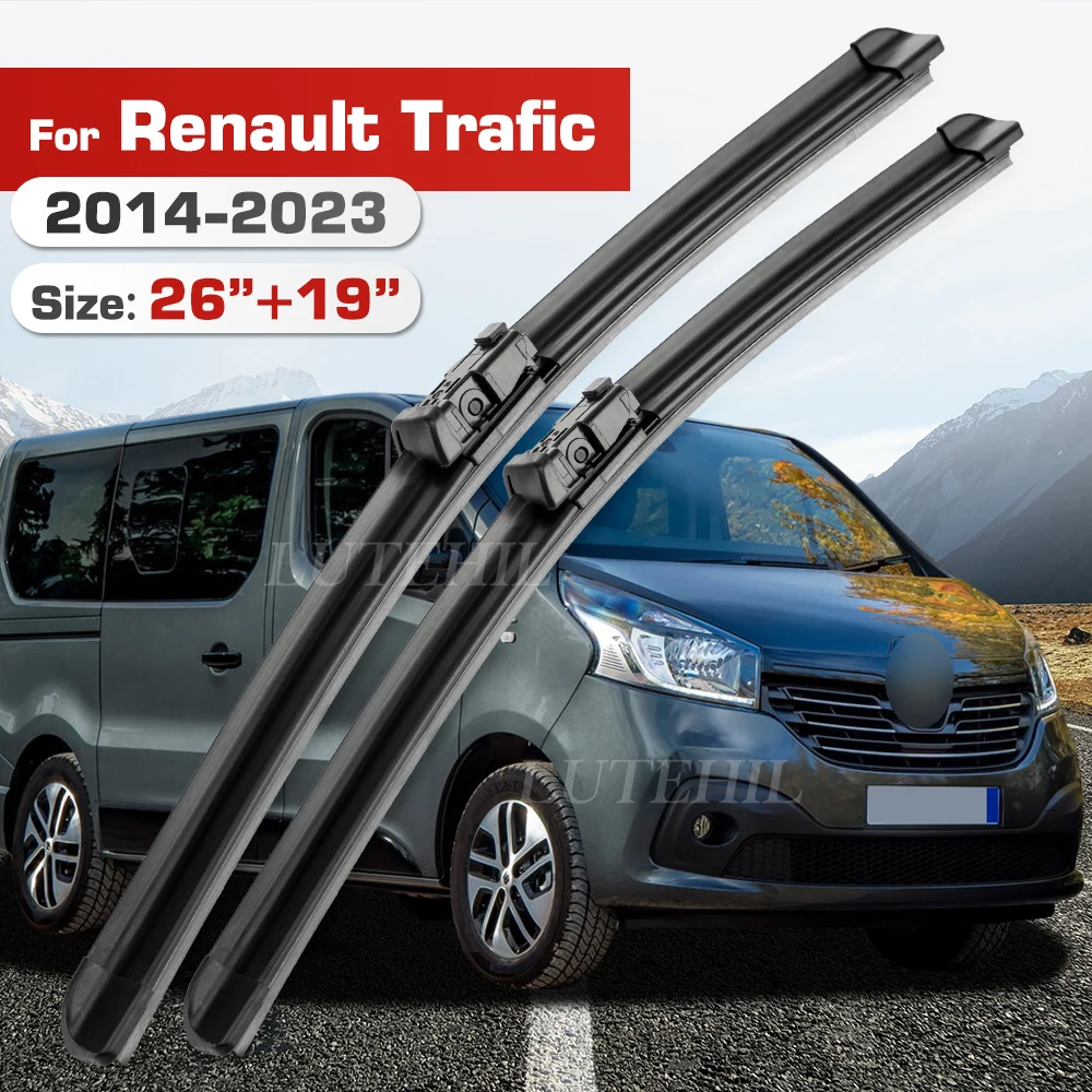 Wischer Für Renault Trafic MK3 2014-2023 2015 2016 2017 2018 2019 Front Klingen Windschutzscheibe Windschutz Fenster Pinsel 26 "+ 19"