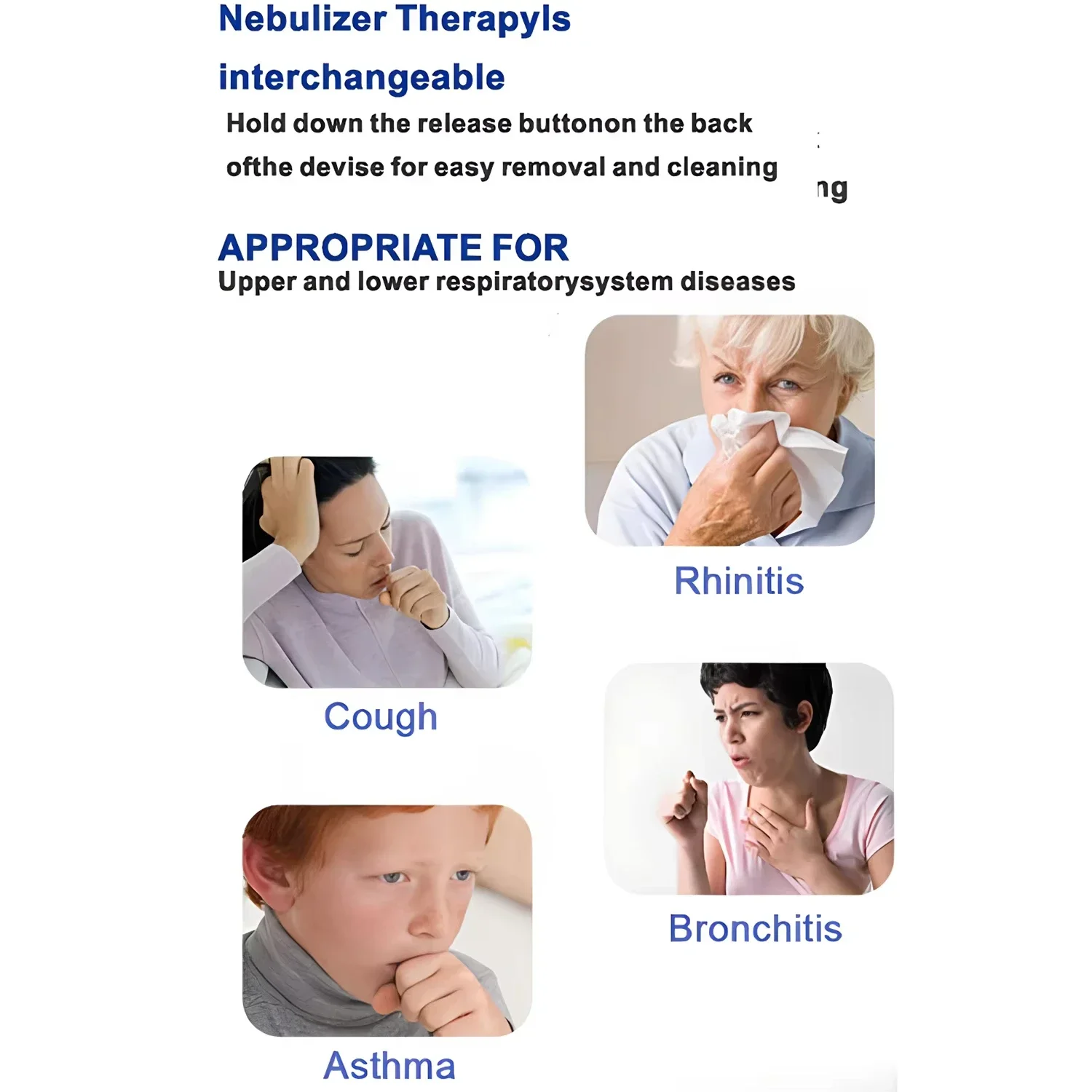 Portable Children Adult Medical Air Compressor Cough Atomizer Nebulizer Inhaler Handheld Airway Inhale Humidifier Health Care