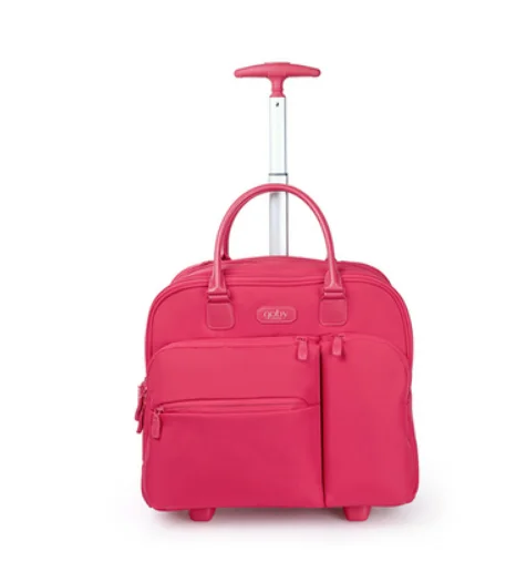 Frauen tragen auf hand gepäck koffer Reise Trolley Taschen reisen gepäck taschen auf rädern frauen Roll tasche Rädern Tasche gepäck tasche