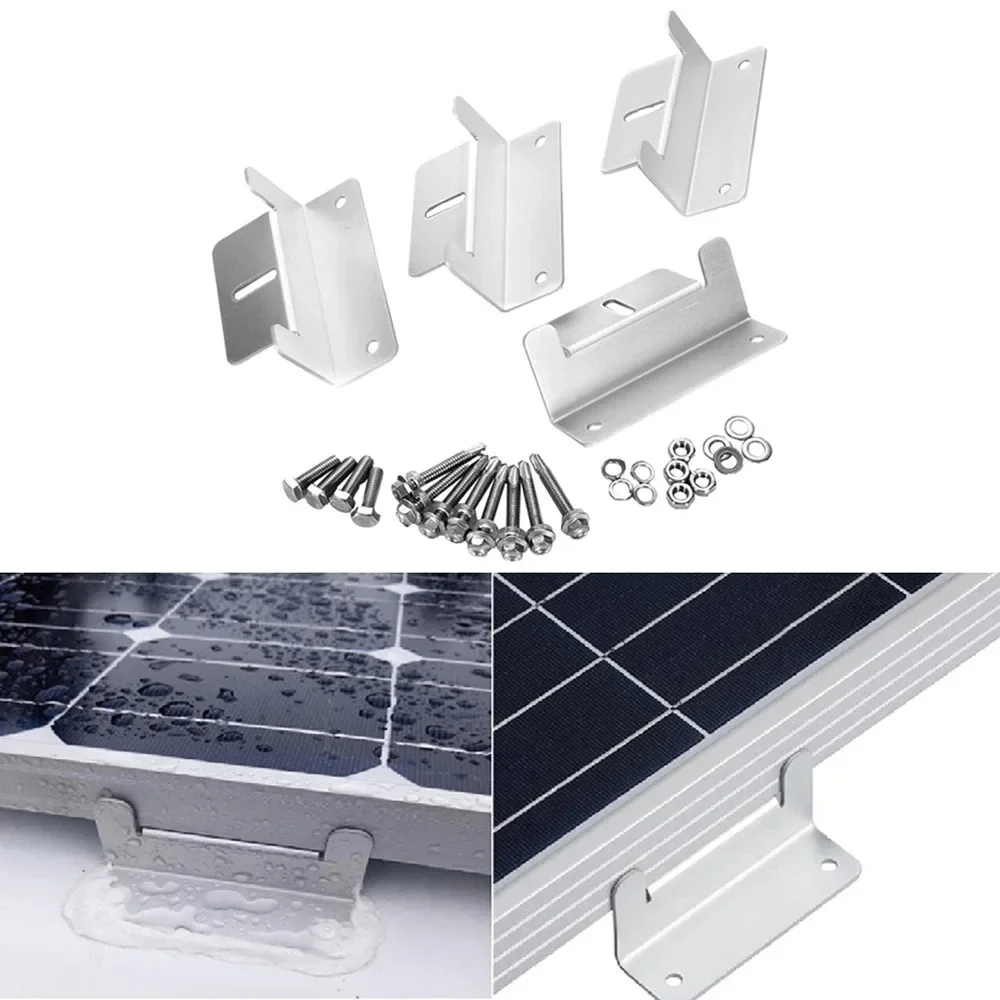 Solar Panel Aluminum Mounting Bracket Kits Roof Z-Style Bracket Mount Photovoltaic Panel Z-bracket Stand For Car Boat RV Yacht