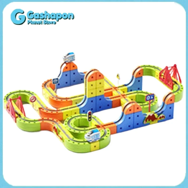 Set di treni magnetici elettrici Set di treni per vagoni ferroviari ad alta velocità Incredibile cubo per binari STEM Apprendimento modello di veicolo antigravità regalo