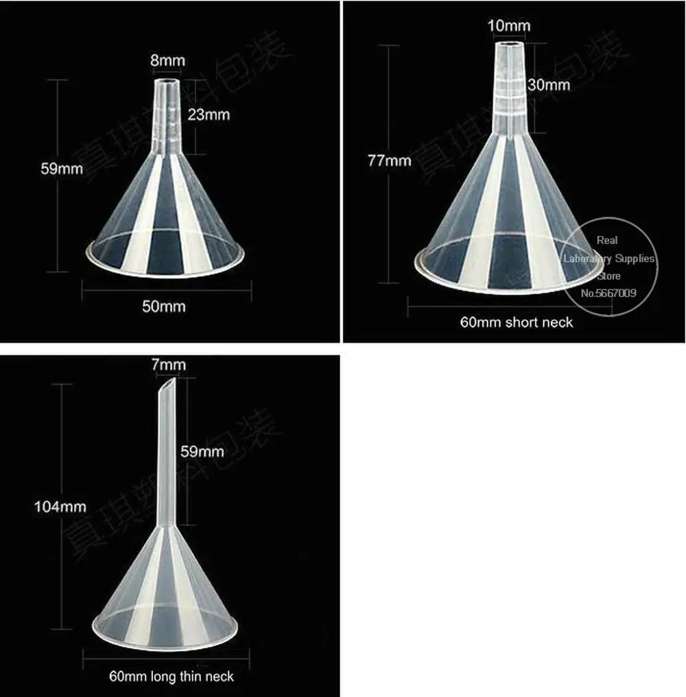 Imagem -03 - Funil Plástico Claro do Triângulo Fontes do Laboratório Cônico Laboratório 30 mm 50 mm 60 mm 75 mm 90 mm 120 mm Peças Pelo Grupo