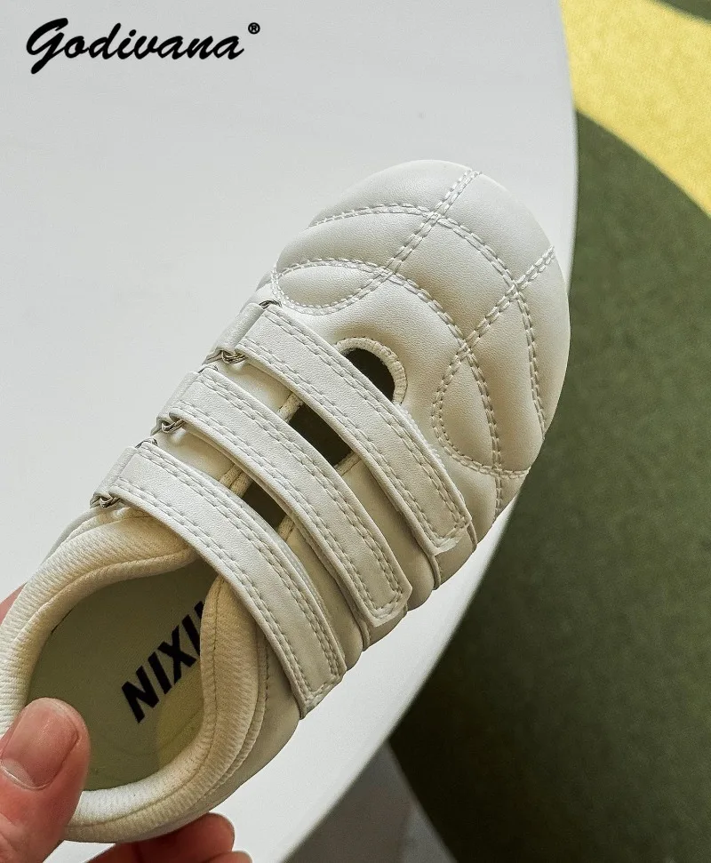 Kids Fashion Flats Non-slip Soft Sole Casual Shoes 2026 Spring and Autumn New Simple Shoes Childrens Hook&loop Sneakers