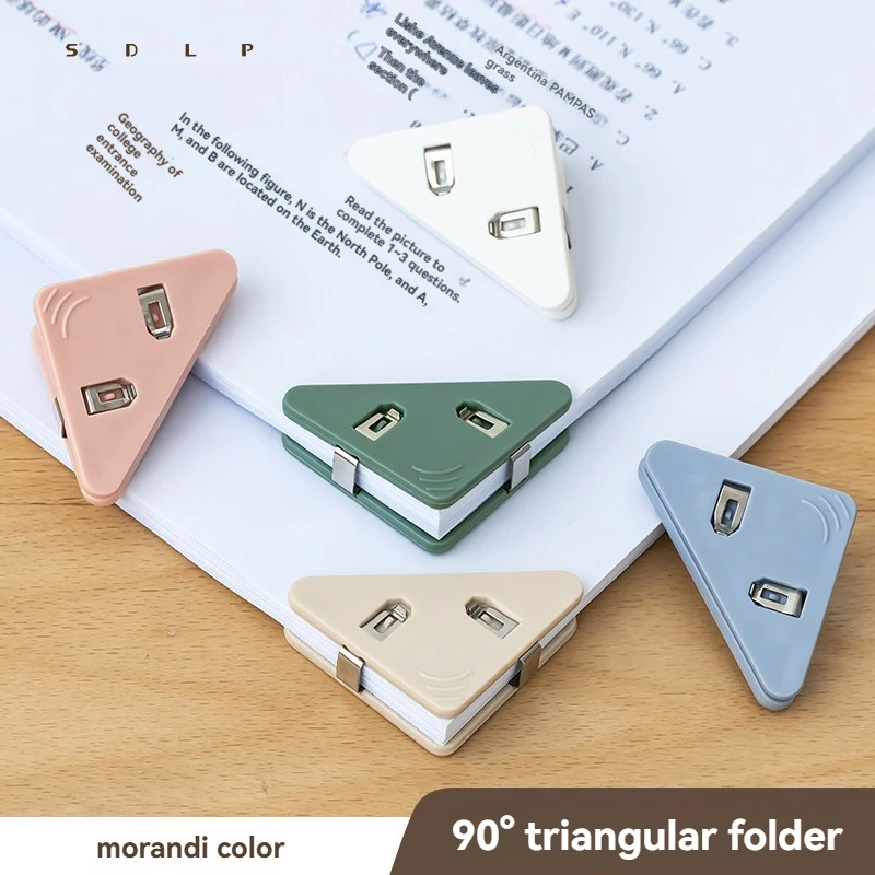 6PCS Triangle Clip Stationery Office Clip Storage Data Right Angle Edge PP Clip Book Clip Bill Clip Wholesale