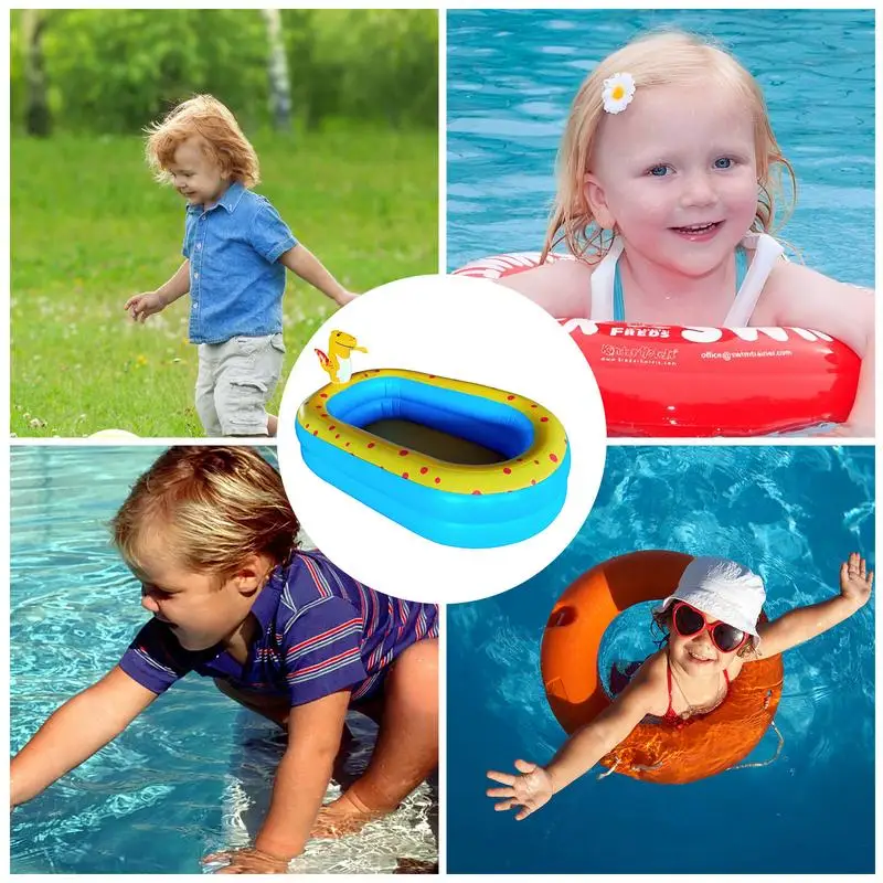 Piscina per bambini piscina a spruzzo gonfiabile vasca da bagno pieghevole per bambini spruzzatore di dinosauro all'aperto Pad da gioco per bambini giocattoli d'acqua dropship