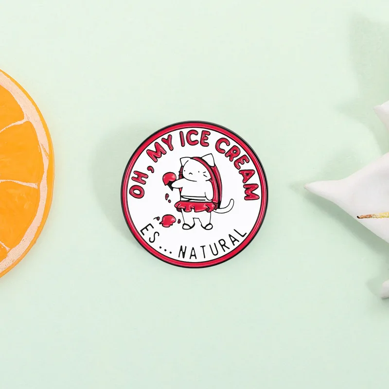 Cute Cat Metal Accessories Badge Fashion Women's Brooch Enamel Pin Jacket Lapel Jewelry Gift For Friends
