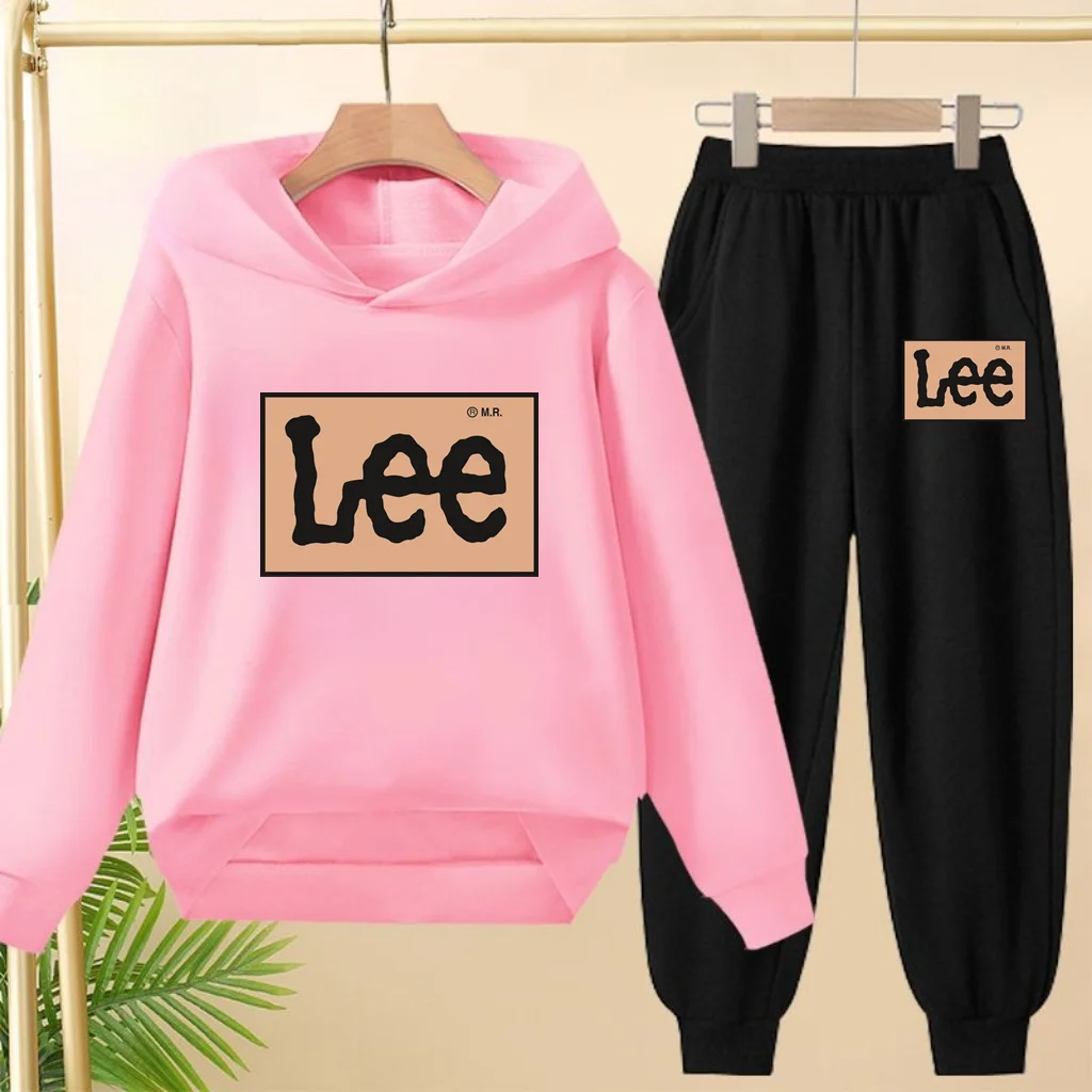 Abbigliamento sportivo per bambini, set uniforme sportiva, felpa con cappuccio da 3-13 anni + set di pantaloni lunghi, pantaloni sportivi per ragazzi e ragazze