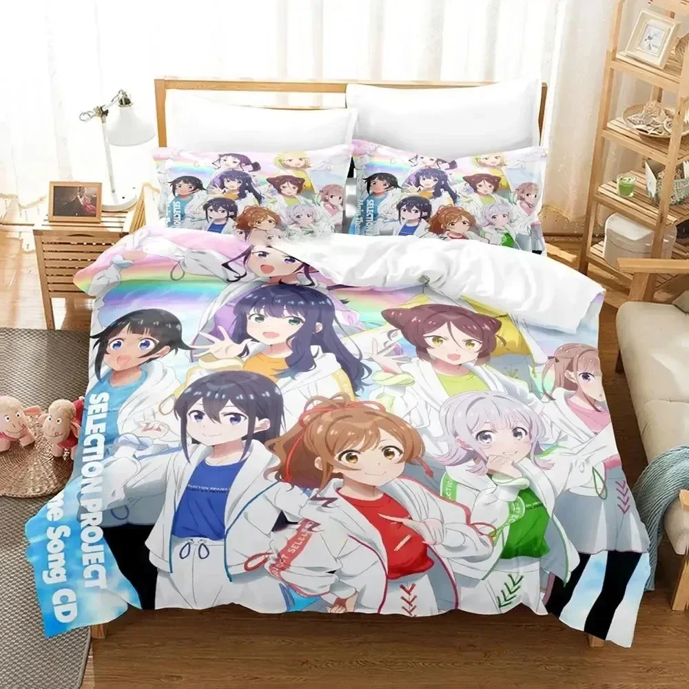 3D Print Anime SELECTION PROJECT Comfortable Duvet Quilt Cover Pillowcase Bedding Set Children Bedroom Decoration Home Textile