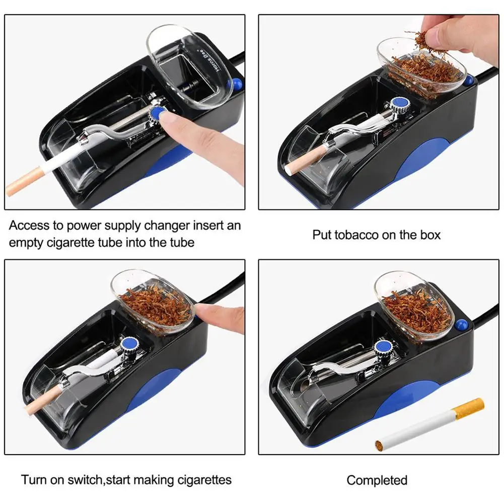 Electric Cigarette Rolling Machine Portable Lightweight Tobacco Roller Injector Maker DIY Automatic Tube Filling Smoking Tool