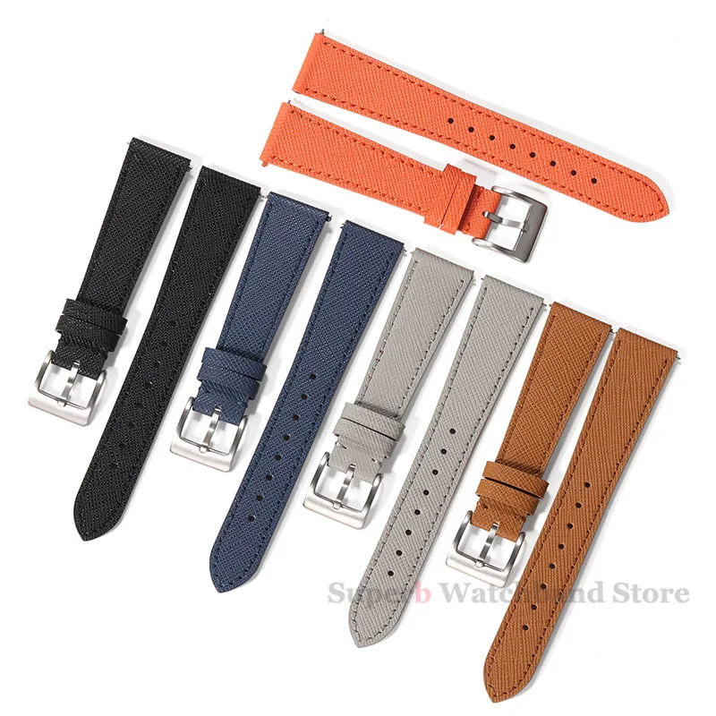 18 مللي متر 20 مللي متر 22 مللي متر خمر مخيط الجلود حزام ساعة اليد قسط الصف الإفراج السريع سافيانو الجلود الساعات للرجال النساء