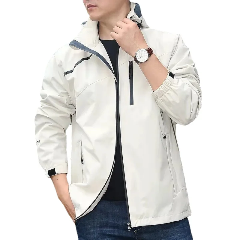 

Men Clothing Korean Fashion Mens Clothing Couple Jacket Men's Hoodie Outdoor Windbreaker Jacket Asian Size 5XL