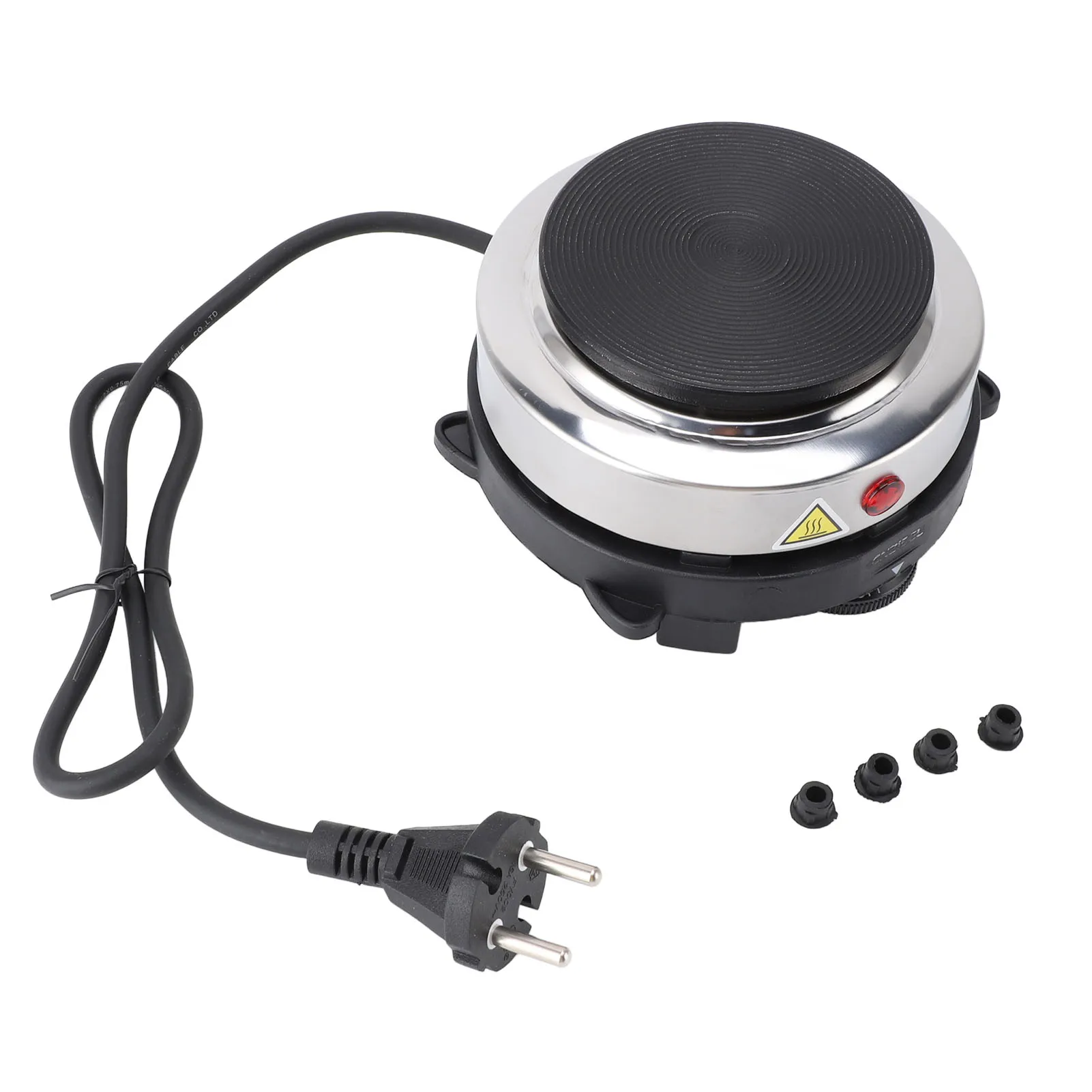 Small Electric Hot Plate 500W Stainless Steel 6 Speed Temperature Adjustable Electric Tea Pot Burner for Moka EU Plug 220V