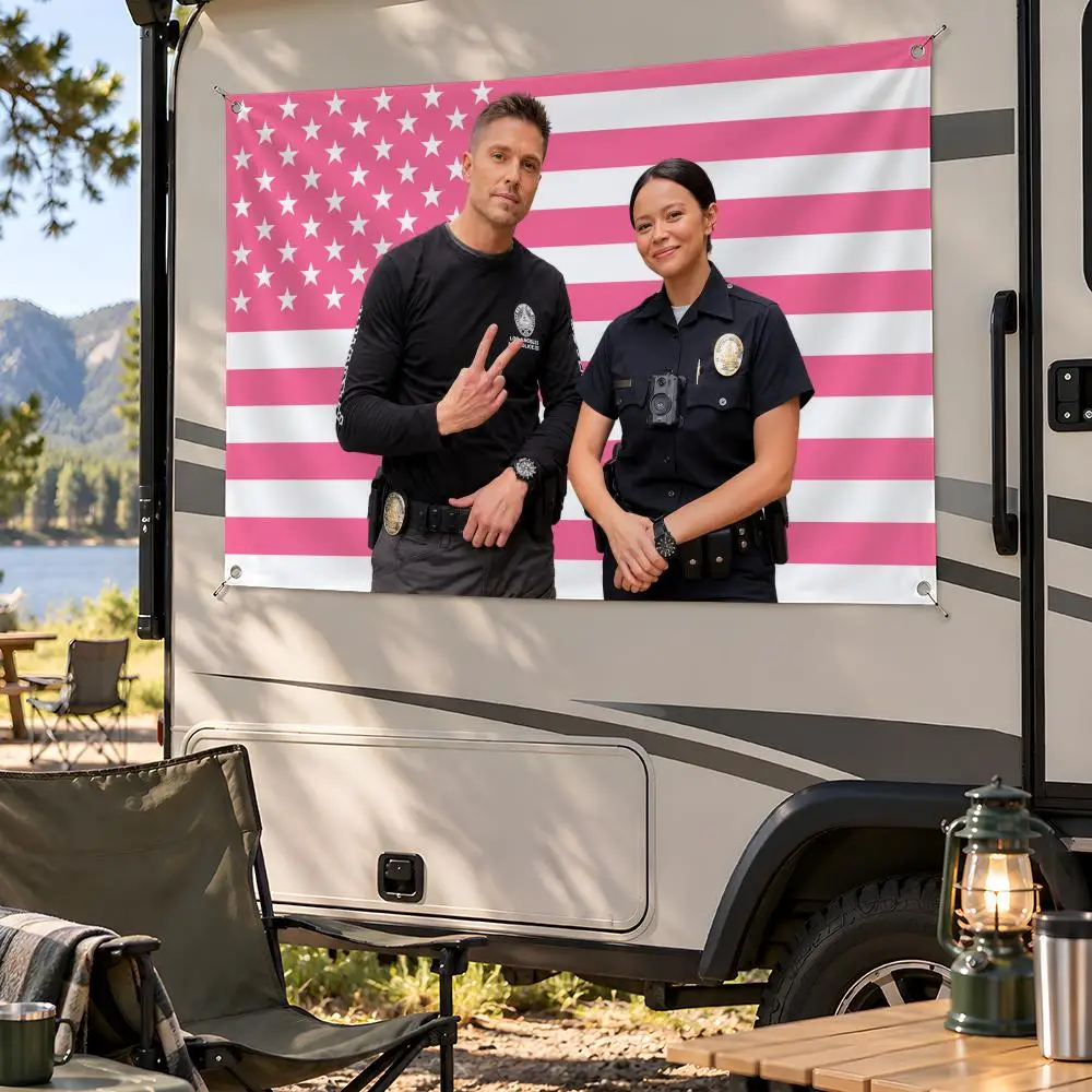 Series Police Drama The Rookie Flags Fan Flag Banner Wall Hanging Outdoor Yard Camping Dorm Garage Party Home Decor Gift