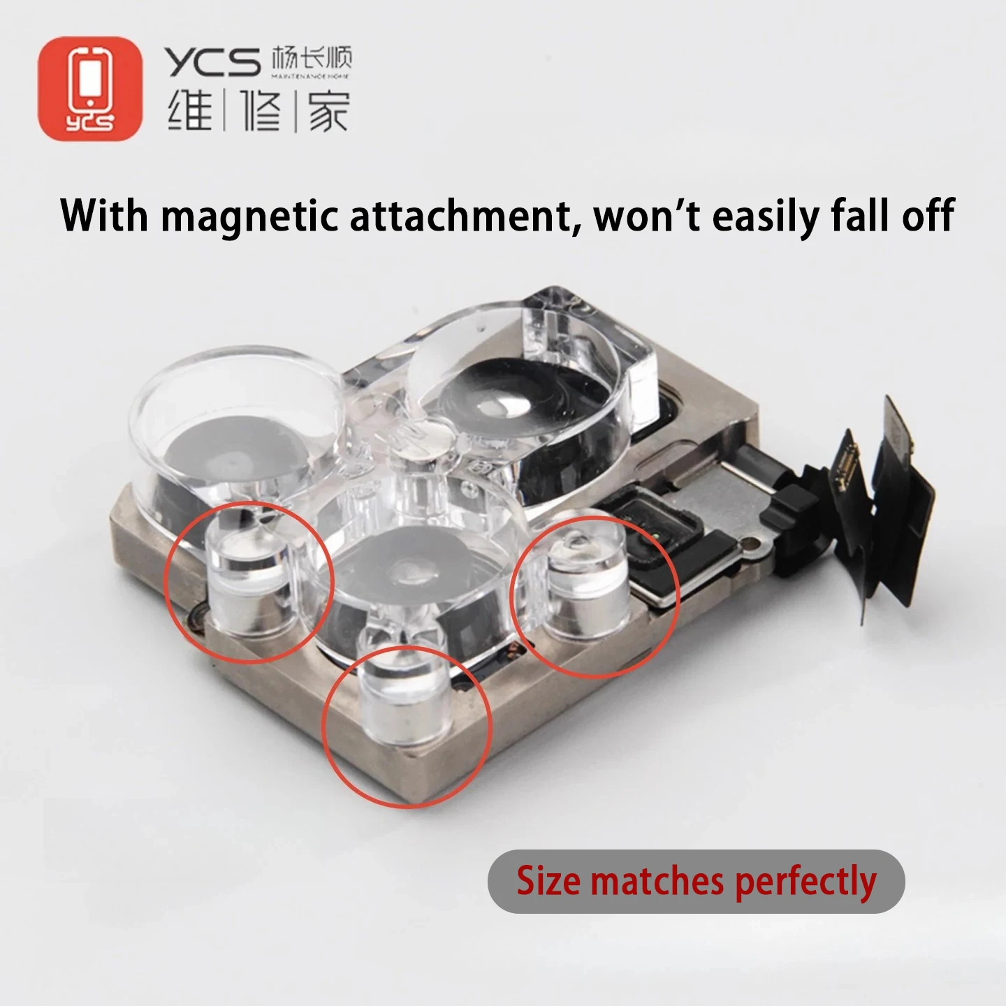 YCS 4 in 1 Magnetic Adsorption Back Rear Camera Repair Protection Cap Cover for iPhone 17 16 15 14 13 12 11 X XR XS Max 7 8 6 6S image 4