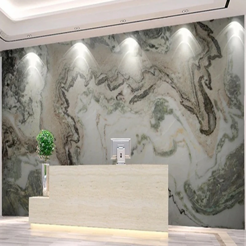 Custom Abstract Marble Wallpaper Modern New Chinese Style Ink Oil Painting Sofa Background Wall Mural Home Decor Wall Covering