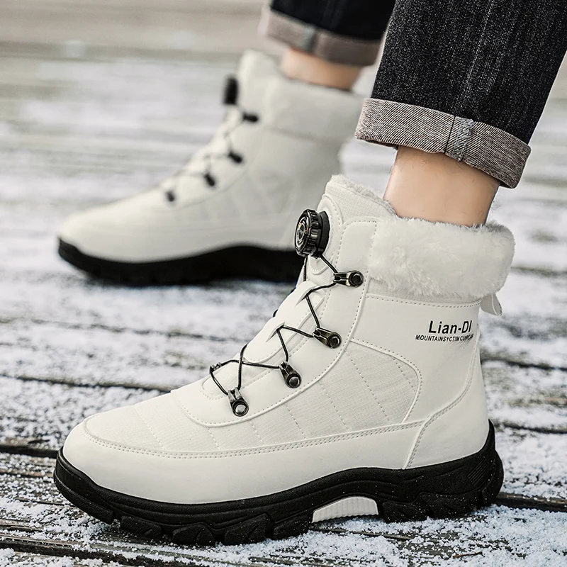 Men's Boots New Style Winter Comfortable Fashion Casual Outdoor Snow Boots Wear-Resistant Warm Men's Shoes Plus Size Youth Non-Slip Soft Sole Work Shoes image 6