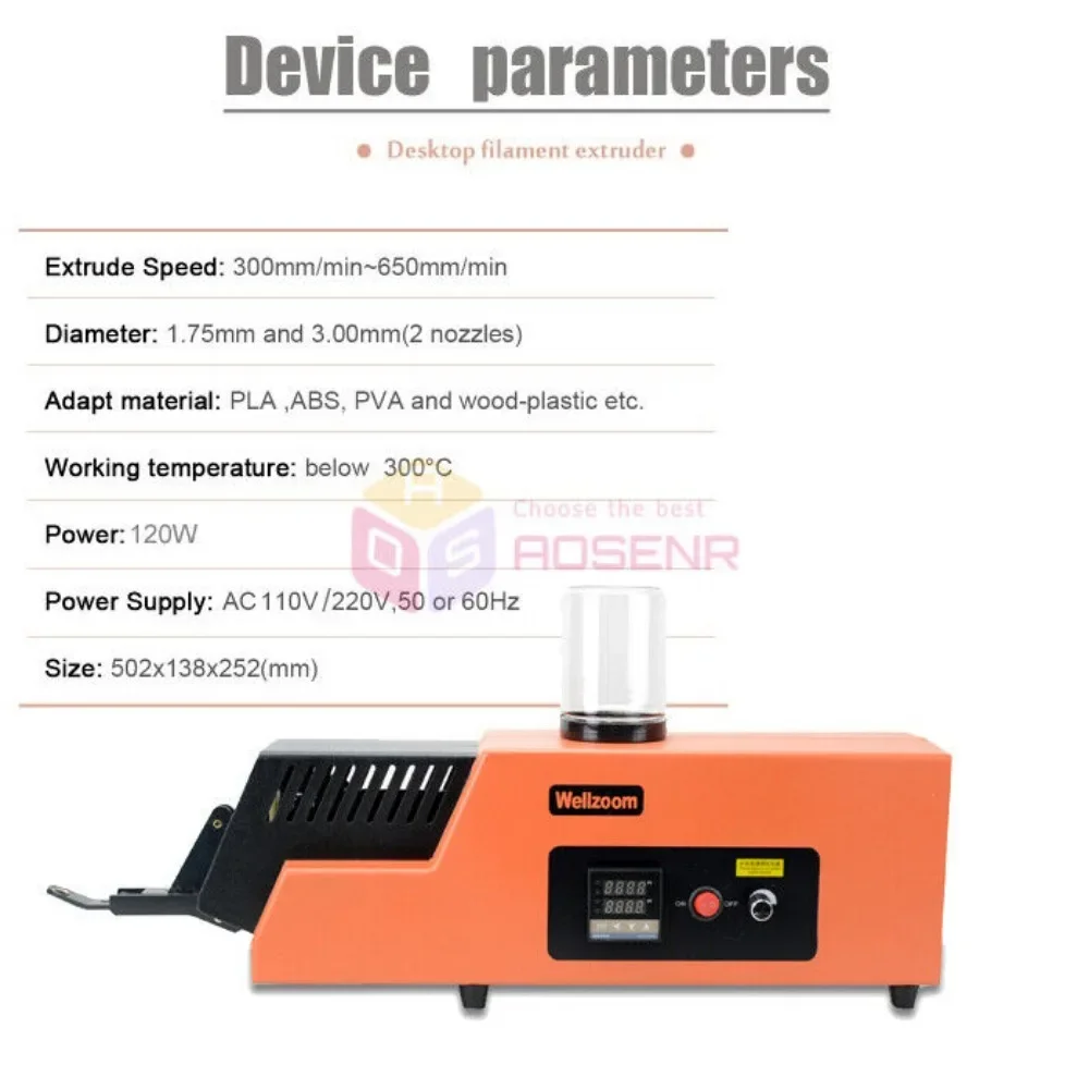 3D Printer Partner Recycling Filament Extruder Auto Winder DIY Printing Machine