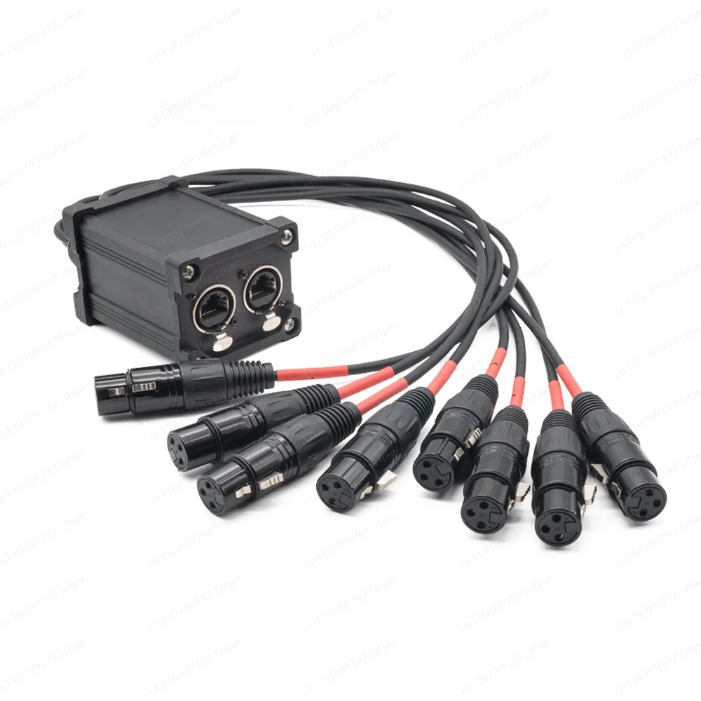 Audio Mixers Snake 8 Channel 3 Pin RJ45 Multi Network Breakout Cable Ethercon Stage Box for Stage Recording Studio Male