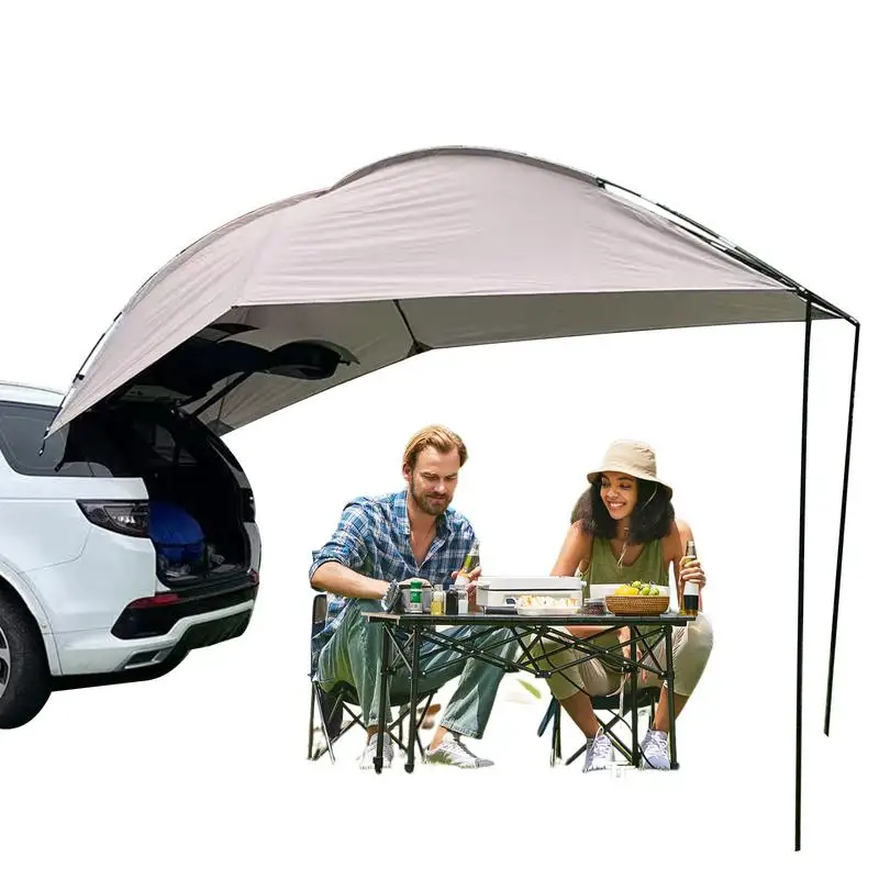 SUV Trunk Tent Canopy Auto Camping Awning Tent Sun Protection Rainproof SUV Tailgate Tent With Awning Fits Most SUVs For Outdoor