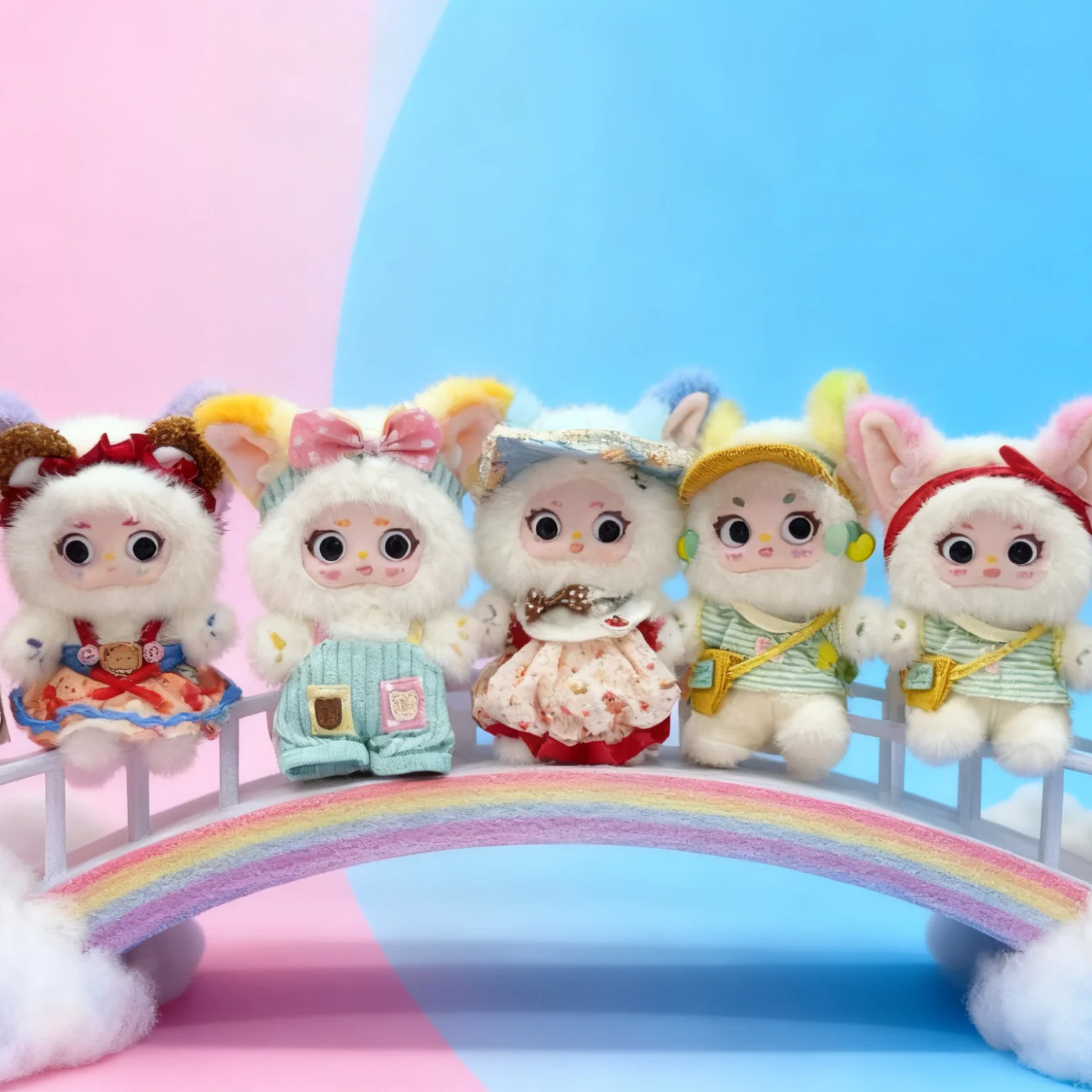 

Fluffykins Fox Series Vinyl Plush Blind Box Doll With Diy Accessories Trendy Toys Mystery Box Desktop Ornament Collection Gift