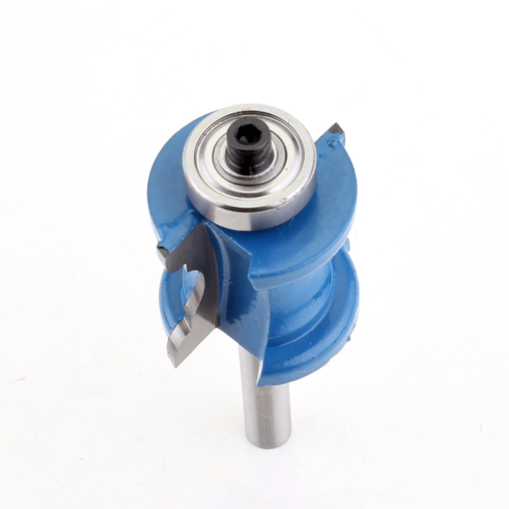 /1/4 /Inch /Shank Carbide Tipped Bullnose Bead Router Bit For Woodworking Column Trim Molding Cutting Tool Blue