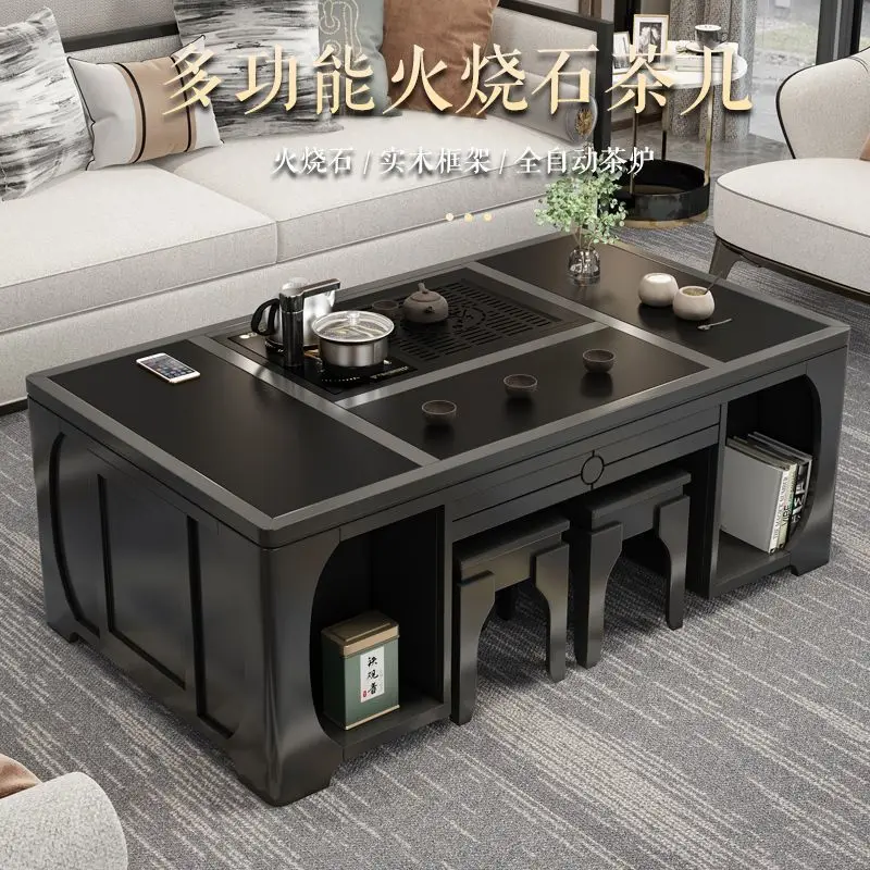 Fully automatic, solid wood, smart, lifting, household, coffee table, simple