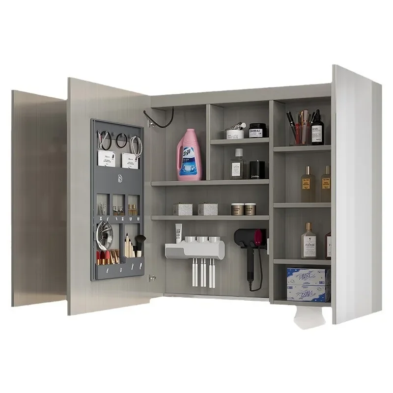 

Stainless steel bathroom mirror cabinet, bathroom mirror storage integrated