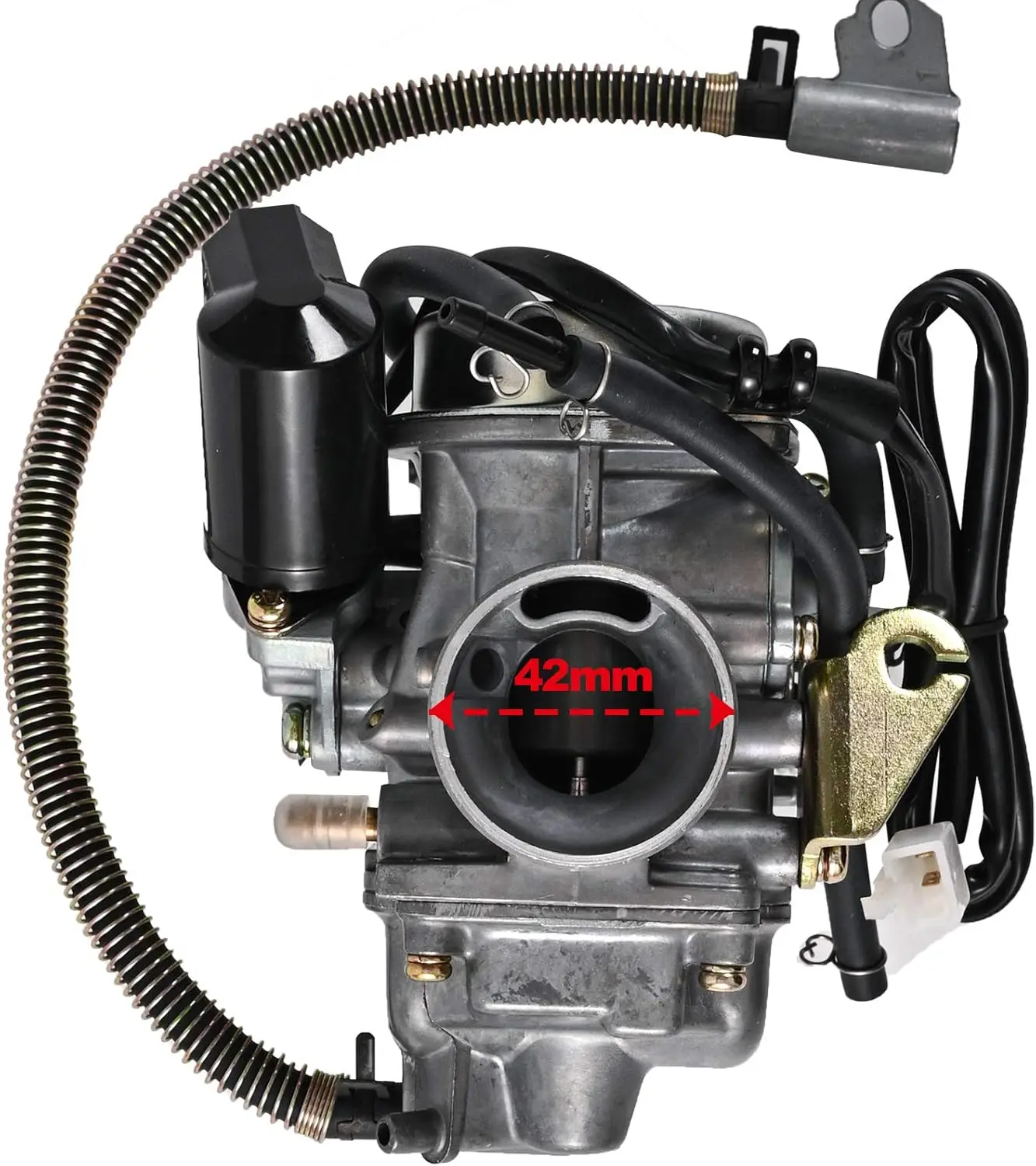 GY6 125cc/150cc Carburetor for 4 Stroke Engines Electric Choke Scooter ATV Go Kart 157QMJ 152QMI with Air Filter Intake Manifold