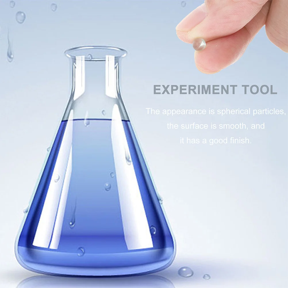 1 حزمة مختبرات خرز زجاجي تجريبية مضادة للغليان عالية الدقة مادة زجاجية ليمون الصودا دقة عملية التنظيف السريع