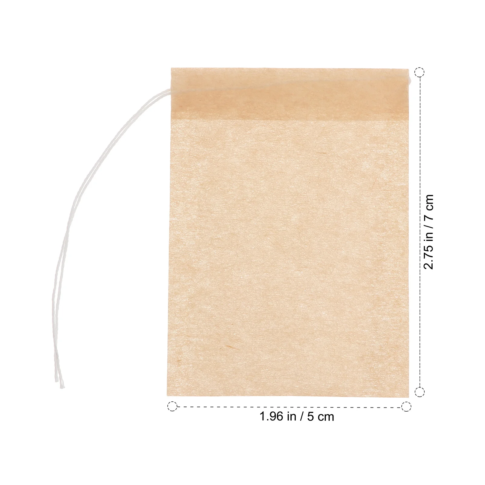 

100Pcs 5x7cm Drawstring Tea Bags for Loose Tea Powder Herbs Food Grade Material Ergonomic Design for Superior Brewing