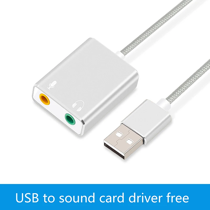 High Quality External USB Sound Card Jack 3.5mm USB Audio Adapter Earphone Microphone Sound Card For MacBook Computer Laptop PC