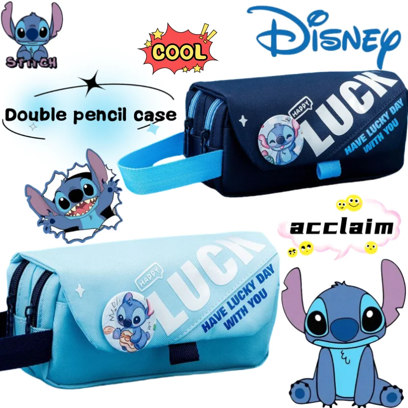 

Стич милый кавайный сладкий и простой студенческий периферийный водонепроницаемый и грязеотталкивающий пенал большой емкости сумка для канцелярских принадлежностей