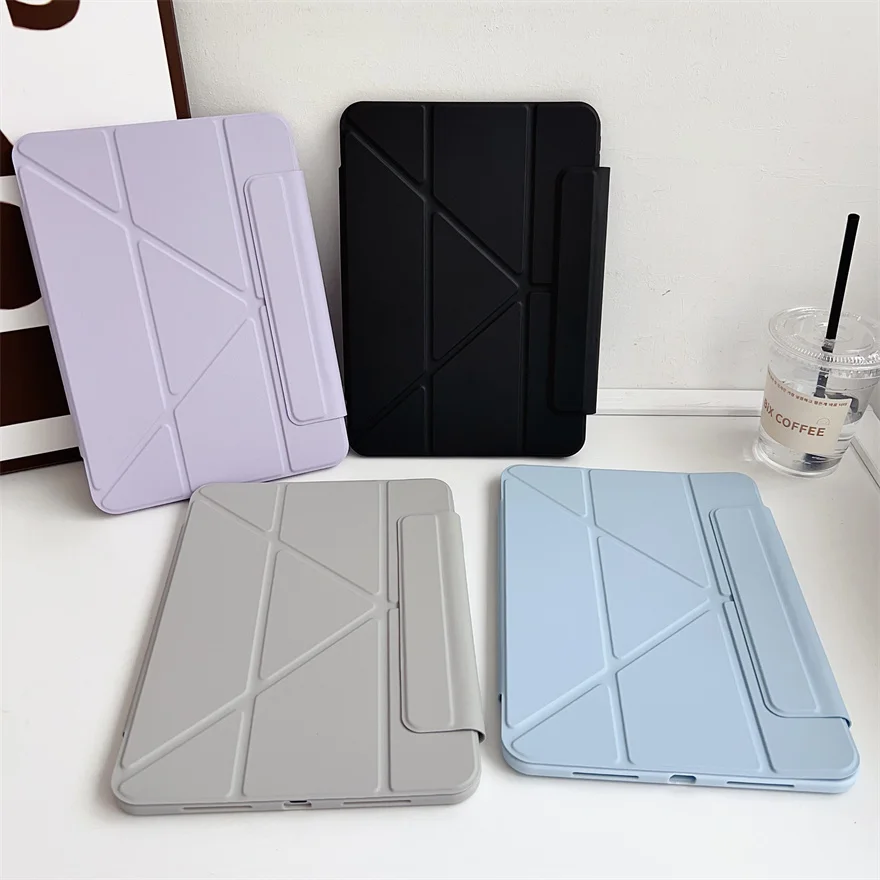 

For 2024 iPad Pro13 M4 Case iPad Air 13 M2 2024 iPad Pro 12.9 2022 2021 2020 2018 Acrylic Y-fold Magnetic Attraction Back Cover