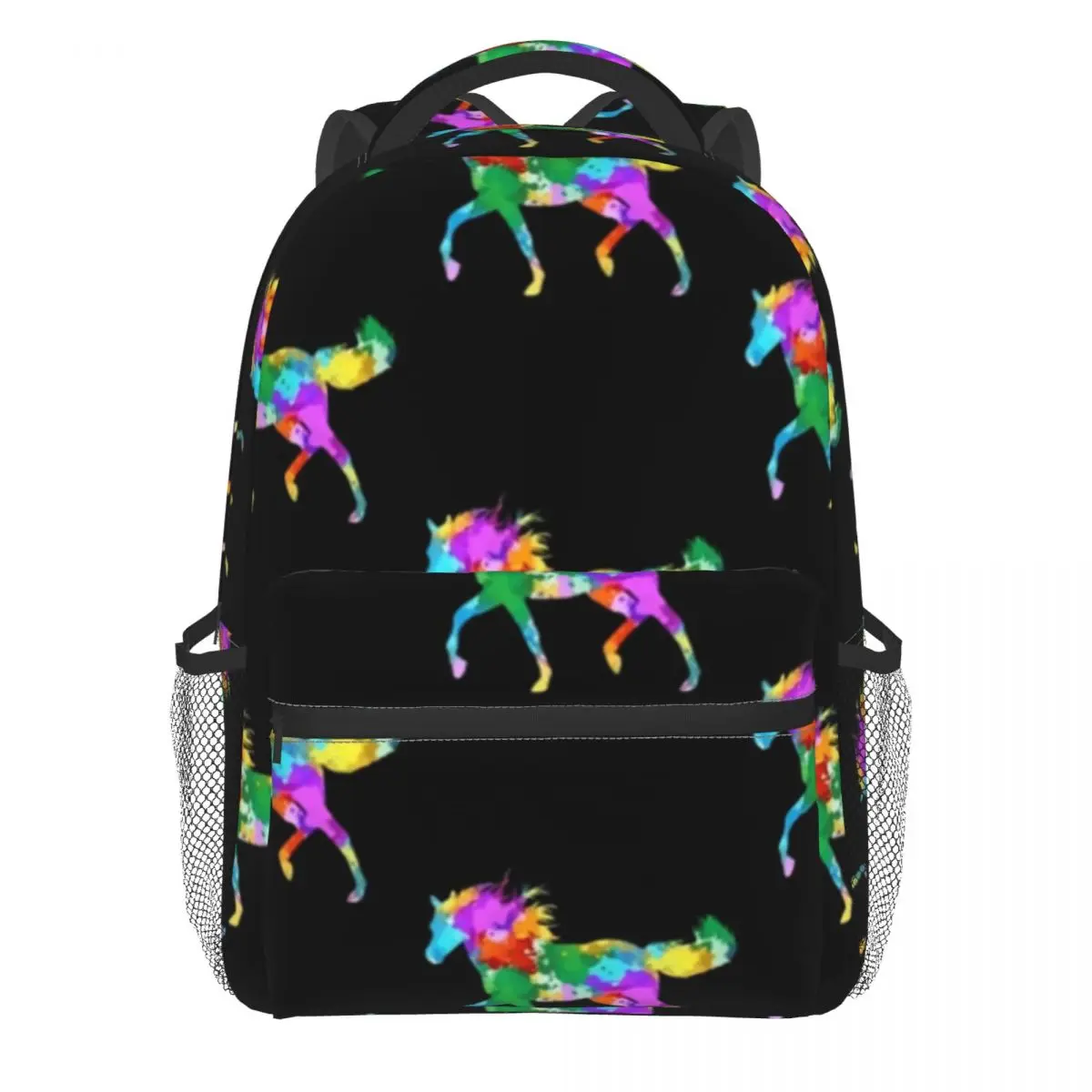 

Horse Watercolor Art Backpack Unisex Horses Riding Animal Print Soft Backpacks Style School Bags Outdoor Style Design Rucksack