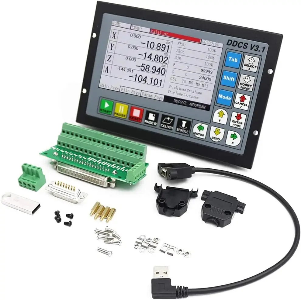 4-osiowy system sterownika ruchu CNC, autonomiczny sterownik PLC DDCSV3.1, sterownik sterownika silnika krokowego serwo