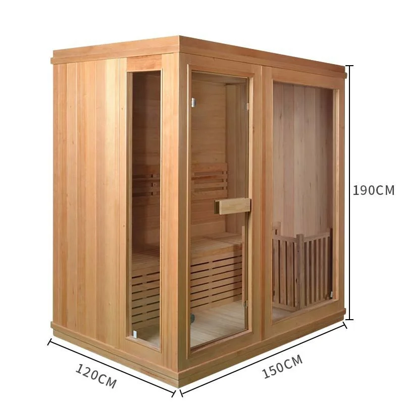 Solid Wood Wet Steam Sauna Room with Control Panel Home Comfortable Steam Sauna Room