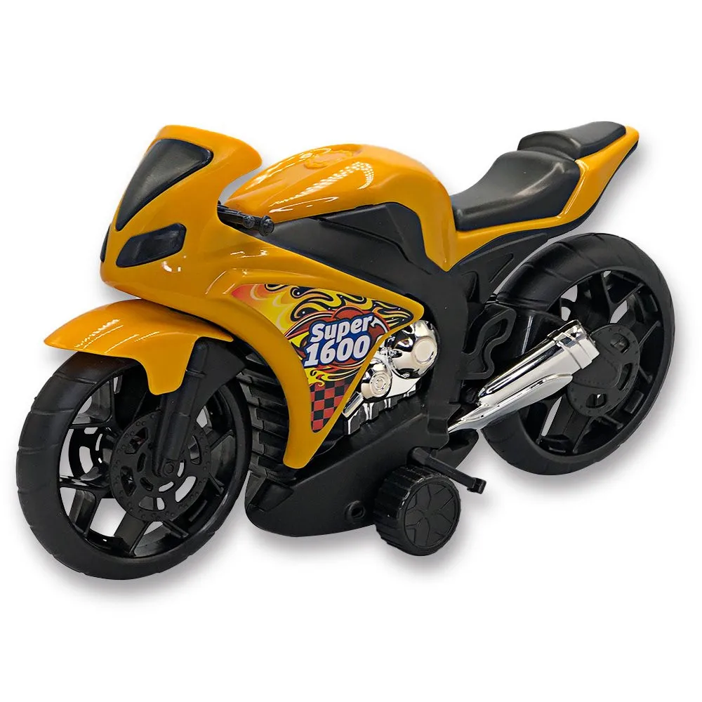 Super Motorcycle Sport 1600 with Yellow Friction Wheels