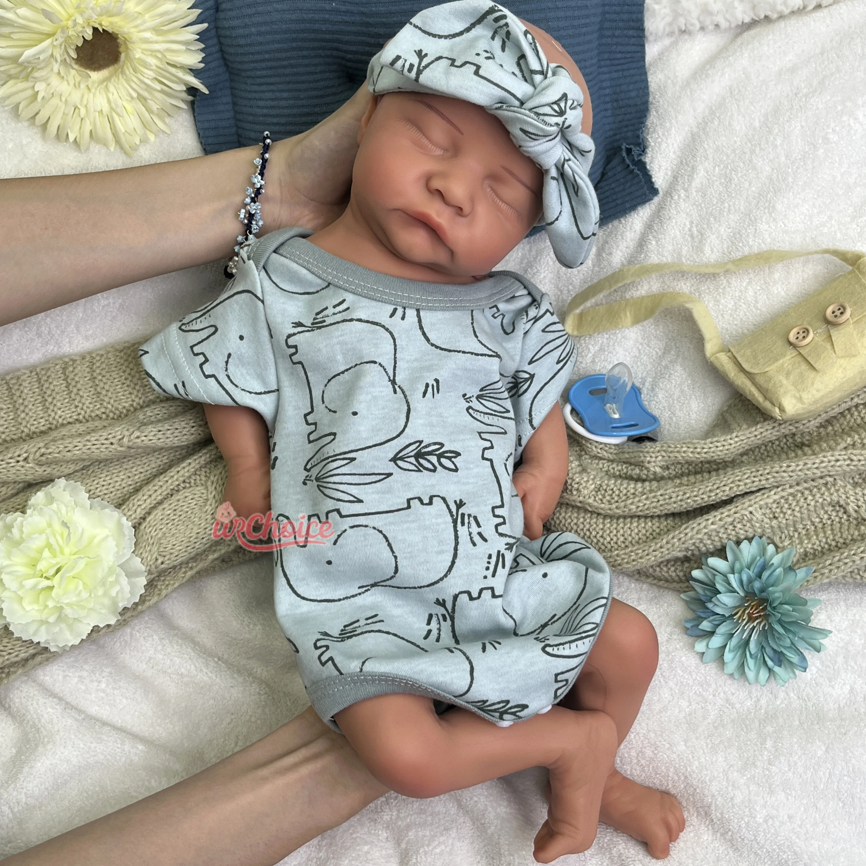 ตุ๊กตาซิลิโคนรีบอร์นผิวสีเข้ม ขนาด 18 นิ้ว เด็กผู้ชาย ทำมือเหมือนจริง สำหรับเป็นเพื่อนเล่นทางอารมณ์