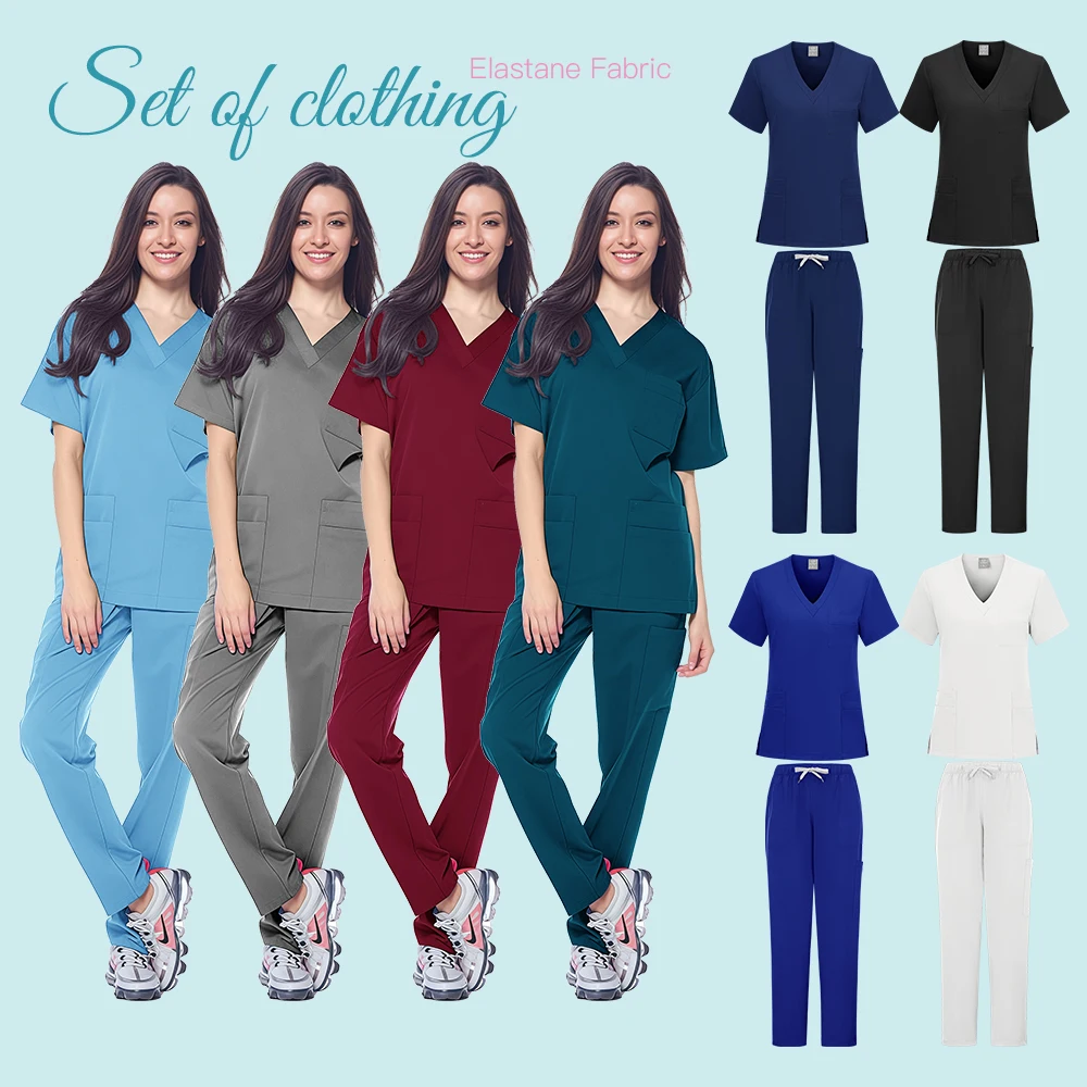 Uniforme de blouses médicales de haute qualité, accessoires d'infirmière, vêtements de travail pour clinique d'animaux de compagnie, uniformes d'anesthésiste multicolores pour femmes