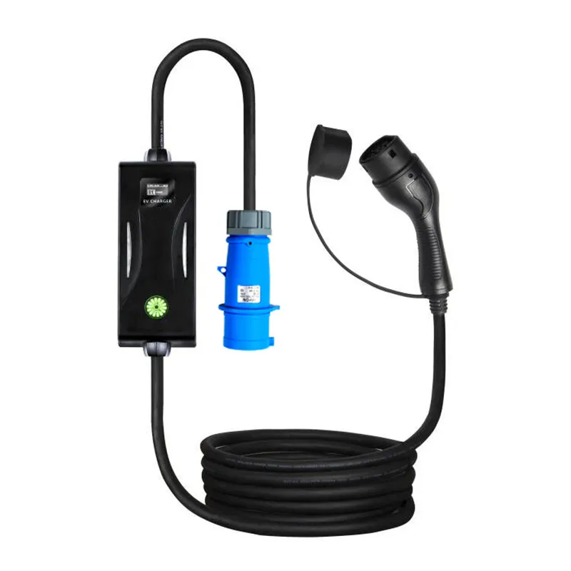 Evse Typ 2 tragbare ev Ladebox Kabel umschaltbarer Strom 8a bis 32a 7,2 kW Cee-Stecker Elektro fahrzeug Auto ladegerät iec 71782-2