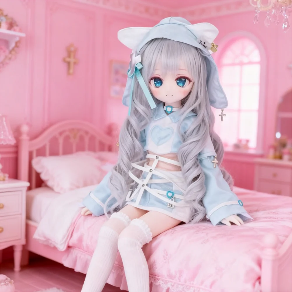 

Kawai Girls BJD Movable Doll 6 Points BJD Doll Figurine Joint Movable Girl Cute Gift Holiday Surprise Home Decoration