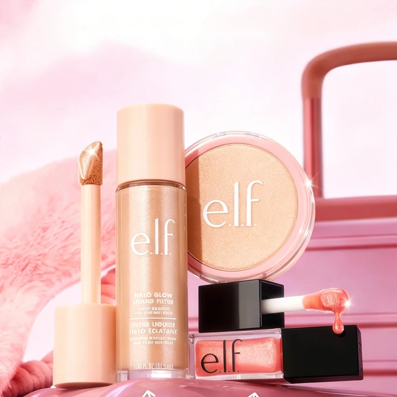 E.l.f Cosmetic Set Combination High-quality Lipstick Lip Gloss Foundation Before Makeup Gel Setting Spray Fine Powder Texture